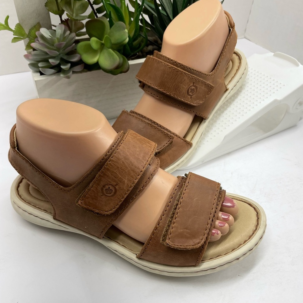 Born Tan Leather Sandals